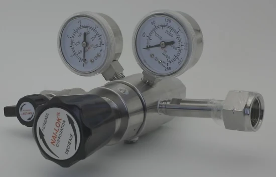 Nailok Regulador de presión de hidrógeno de gas de aire ajustable de baja presión 400 Psi con manómetro para calibrador de gas